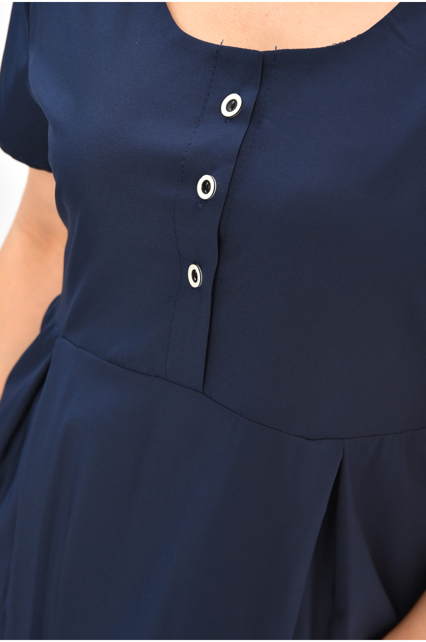 Платье женское однотонное темно-синего цвета 8263 208086