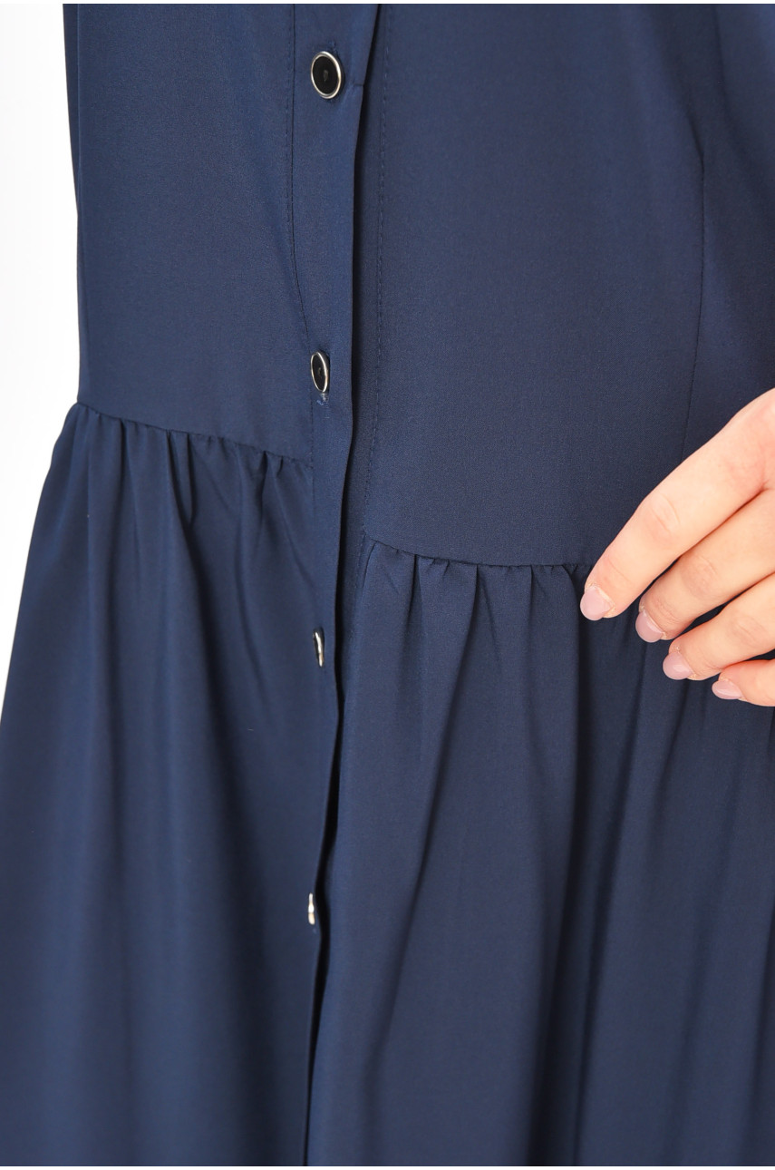 Платье женское однотонное темно-синего цвета 8313 208093