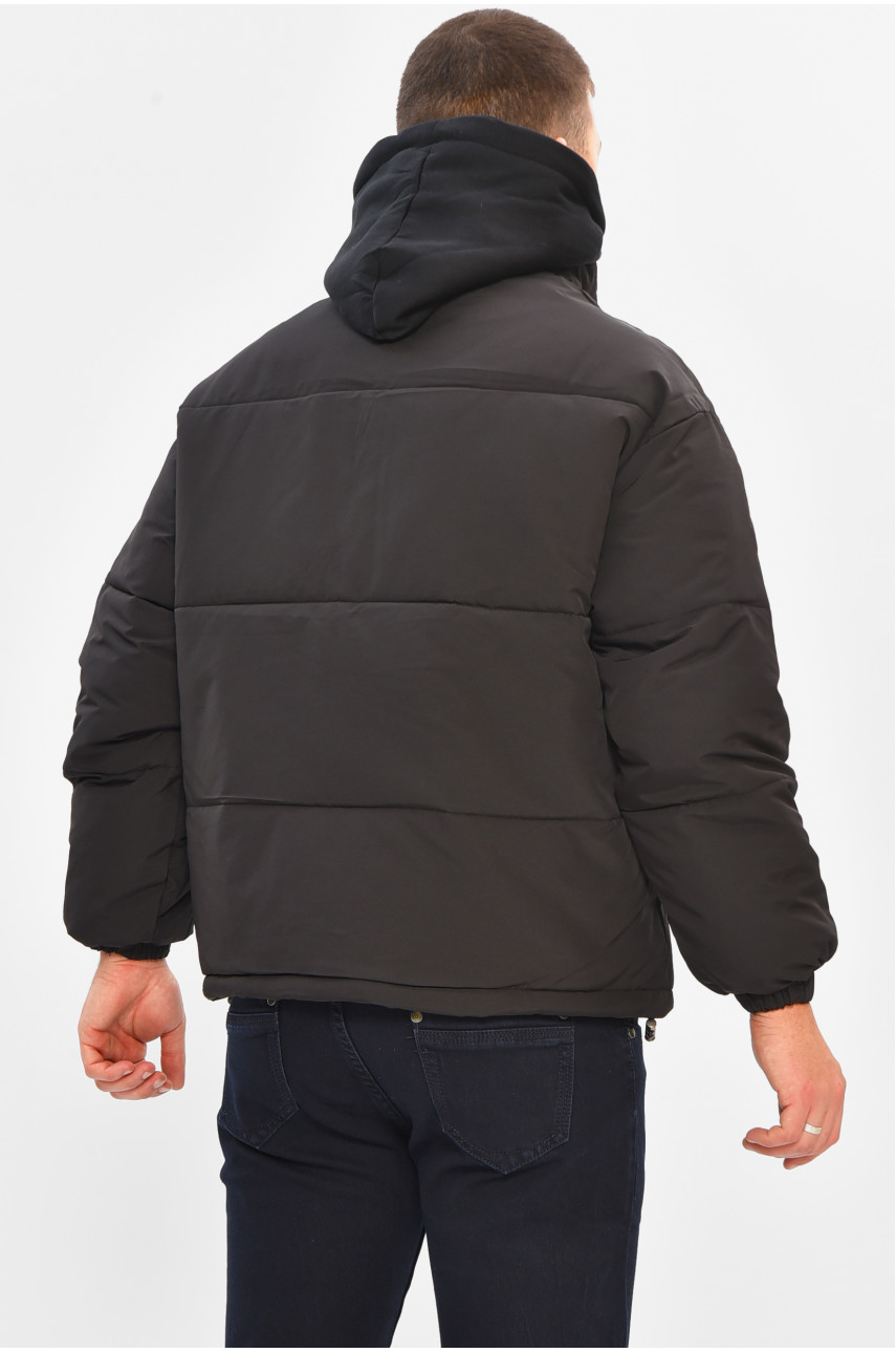 Куртка мужская демисезонная черного цвета 2022-17 208113