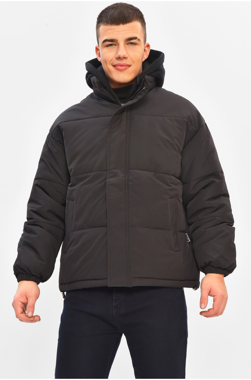 Куртка чоловіча демісезонна чорного кольору Уцінка 2022-17 208114