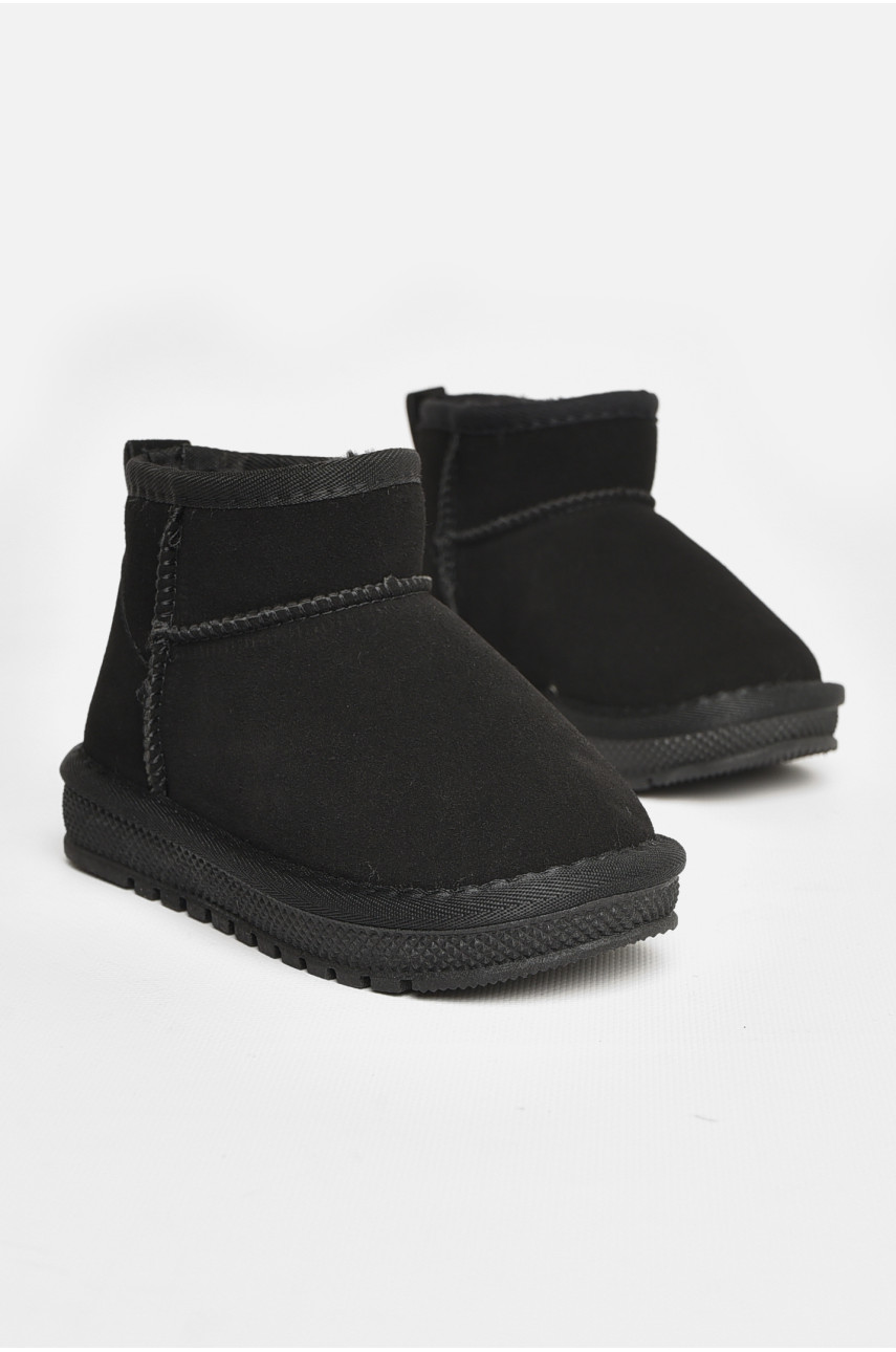 Угги детские искуственная замша черного цвета В-315 208130
