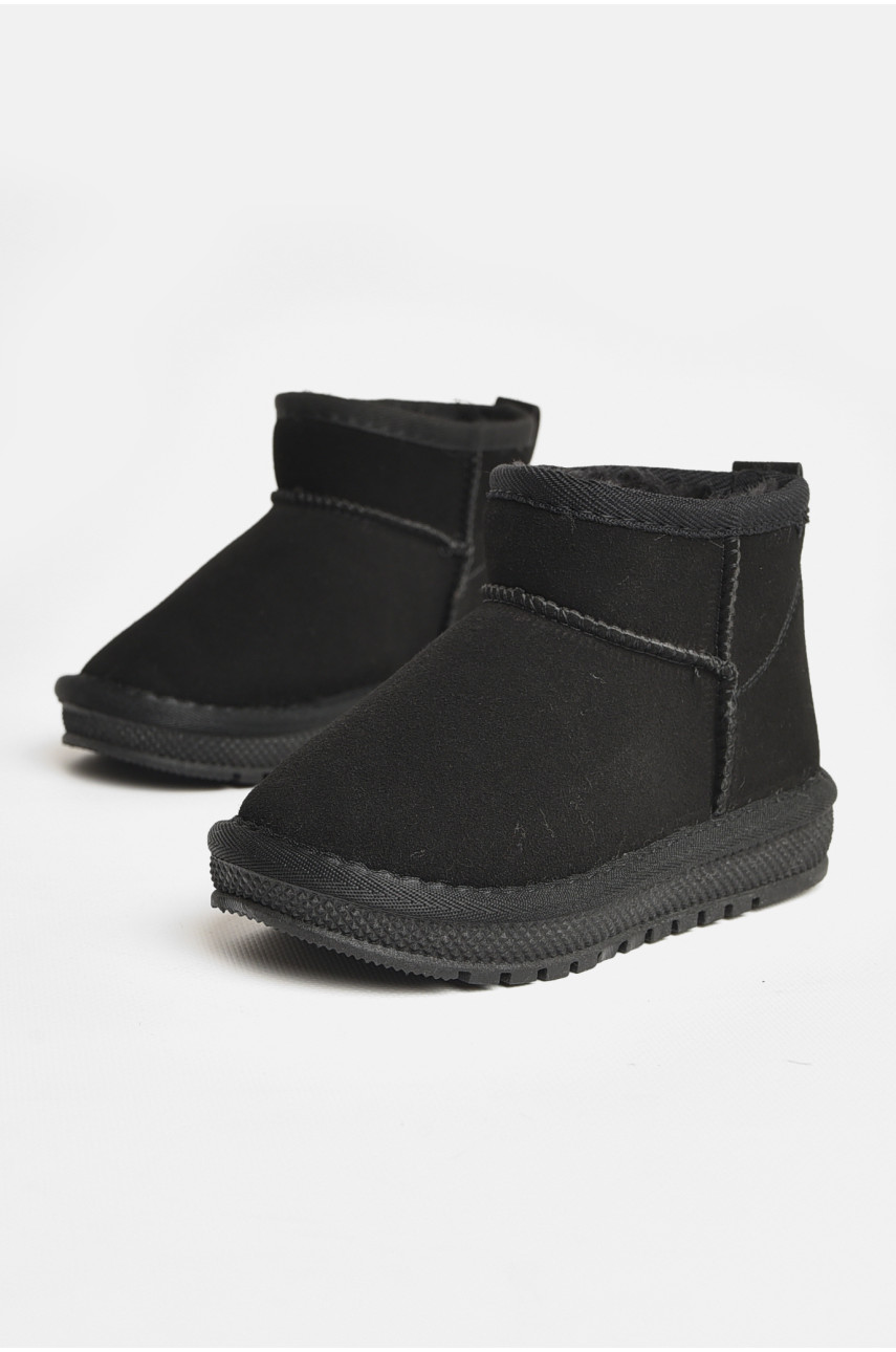 Угги детские искуственная замша черного цвета В-315 208130