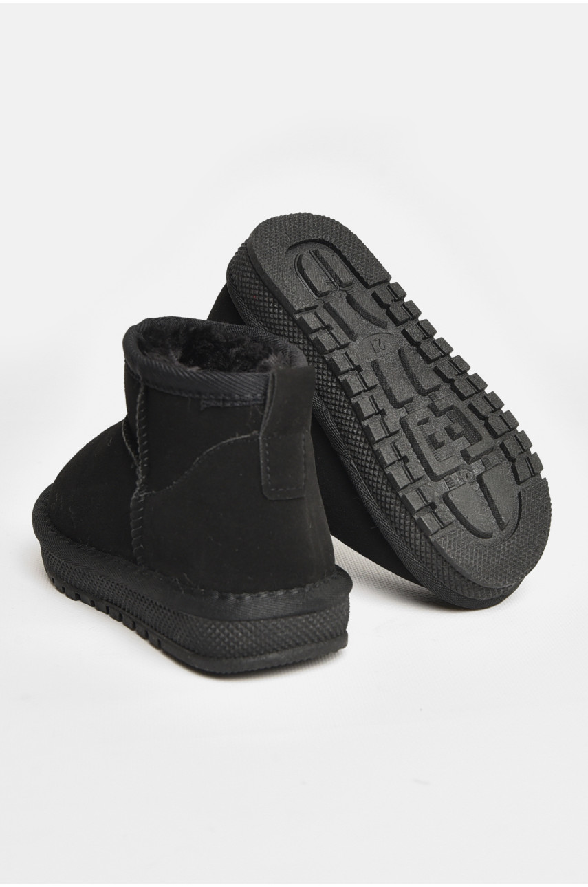 Уггі дитячі штучна замша чорного кольору В-315 208130