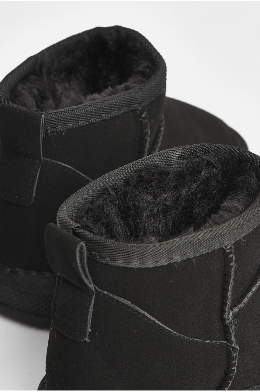 Уггі дитячі штучна замша чорного кольору В-315 208130