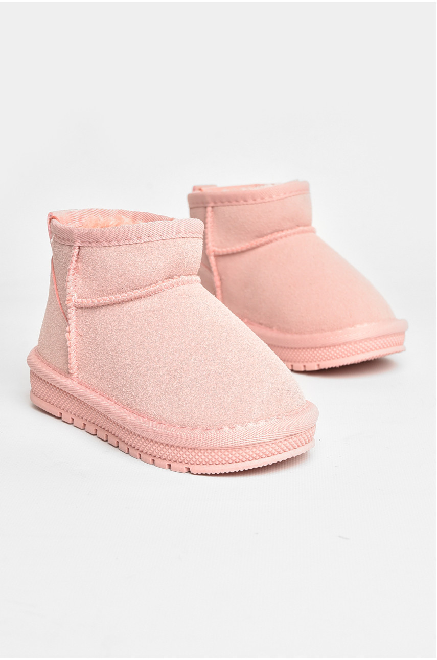 Угги детские искуственная замша розового цвета В-315 208131