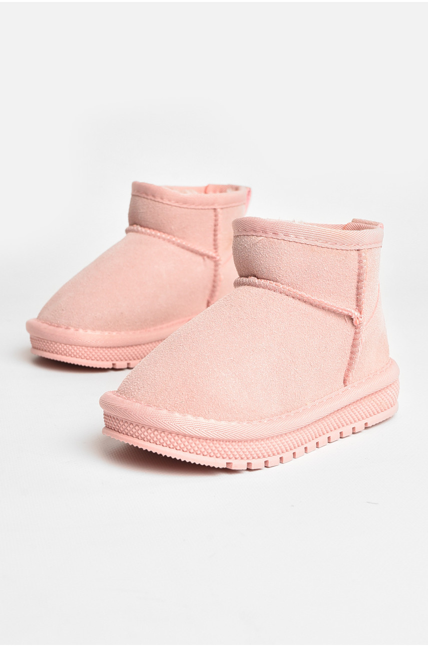 Угги детские искуственная замша розового цвета В-315 208131