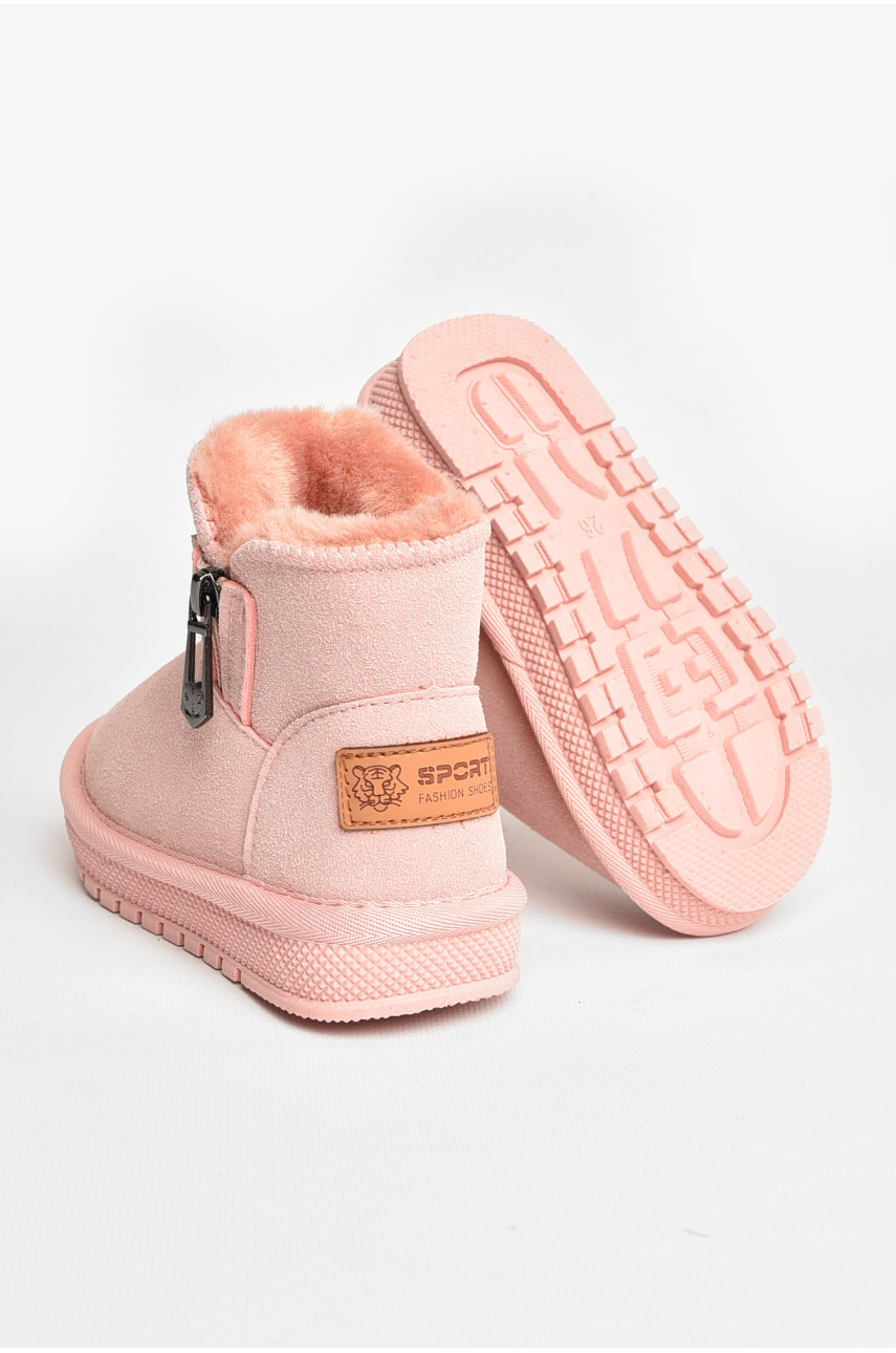 Уггі дитячі штучна замша рожевого кольору В-312 208134