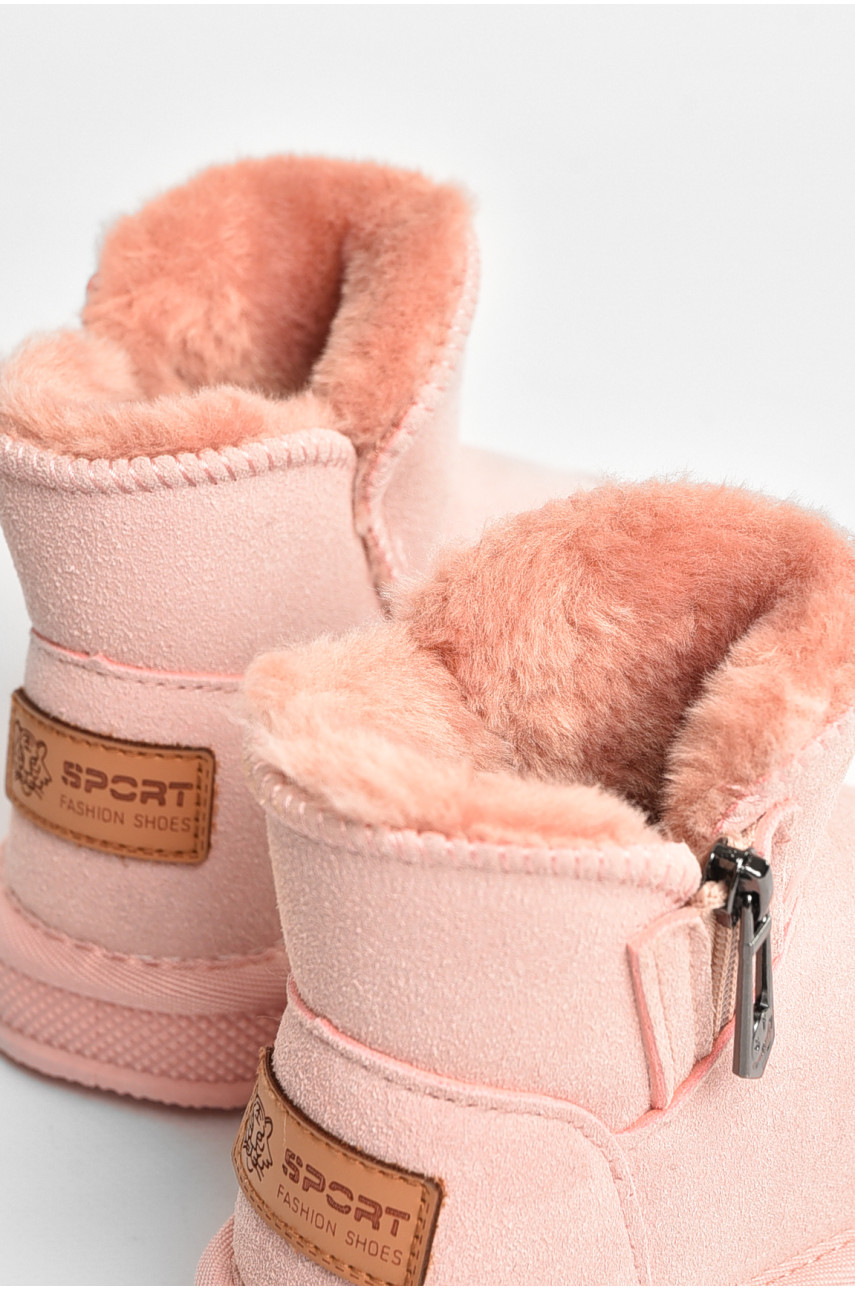 Уггі дитячі штучна замша рожевого кольору В-312 208134