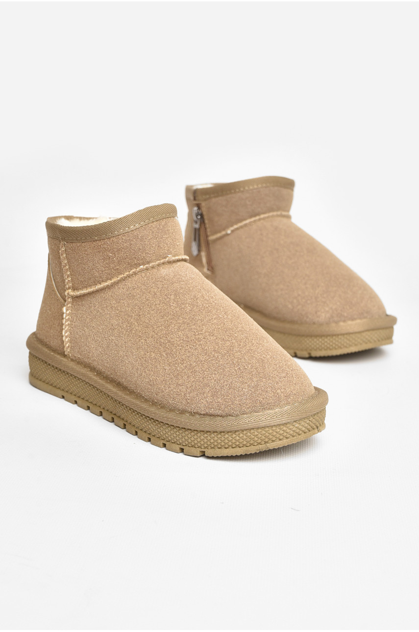 Угги детские искуственная замша бежевого цвета А-311 208138