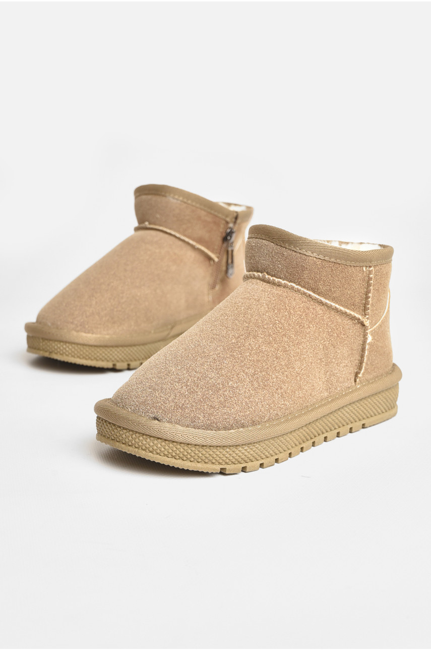 Угги детские искуственная замша бежевого цвета А-311 208138