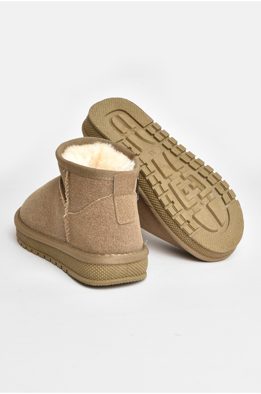 Угги детские искуственная замша бежевого цвета А-311 208138