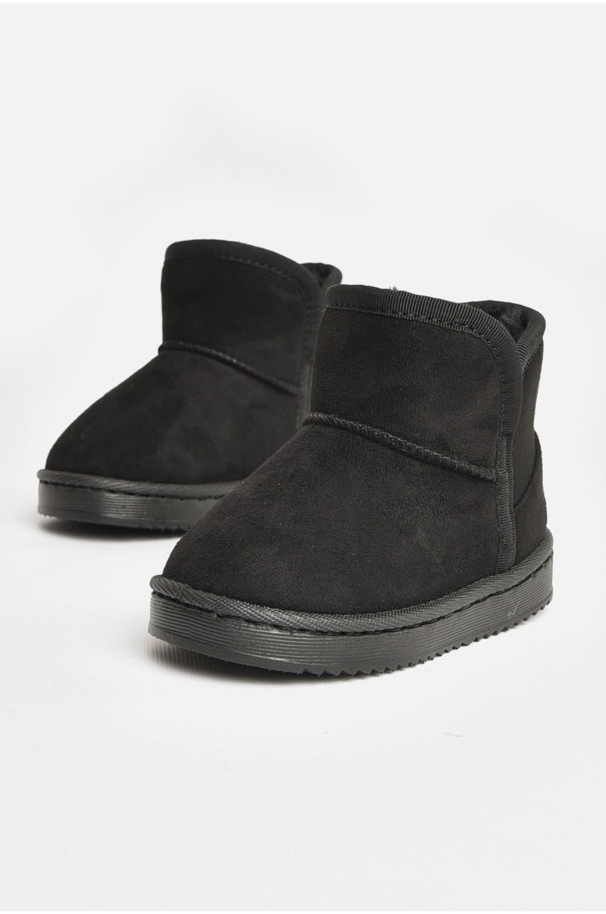Угги детские для девочки искуственная замша черного цвета А-301 208139