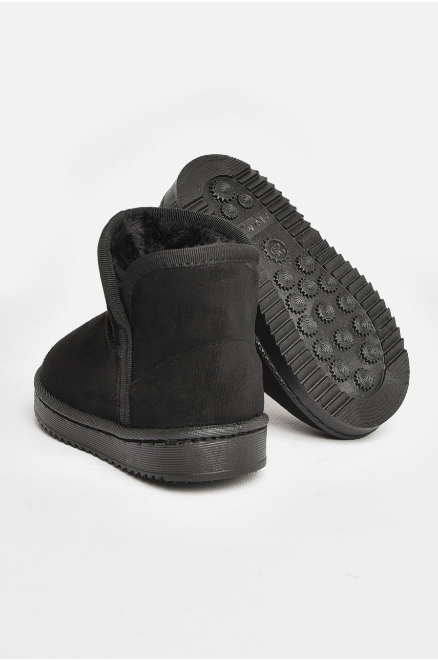 Угги детские для девочки искуственная замша черного цвета А-301 208139