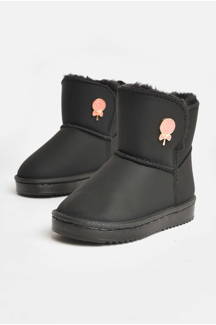 Угги детские для девочки черного цвета А-305 208142