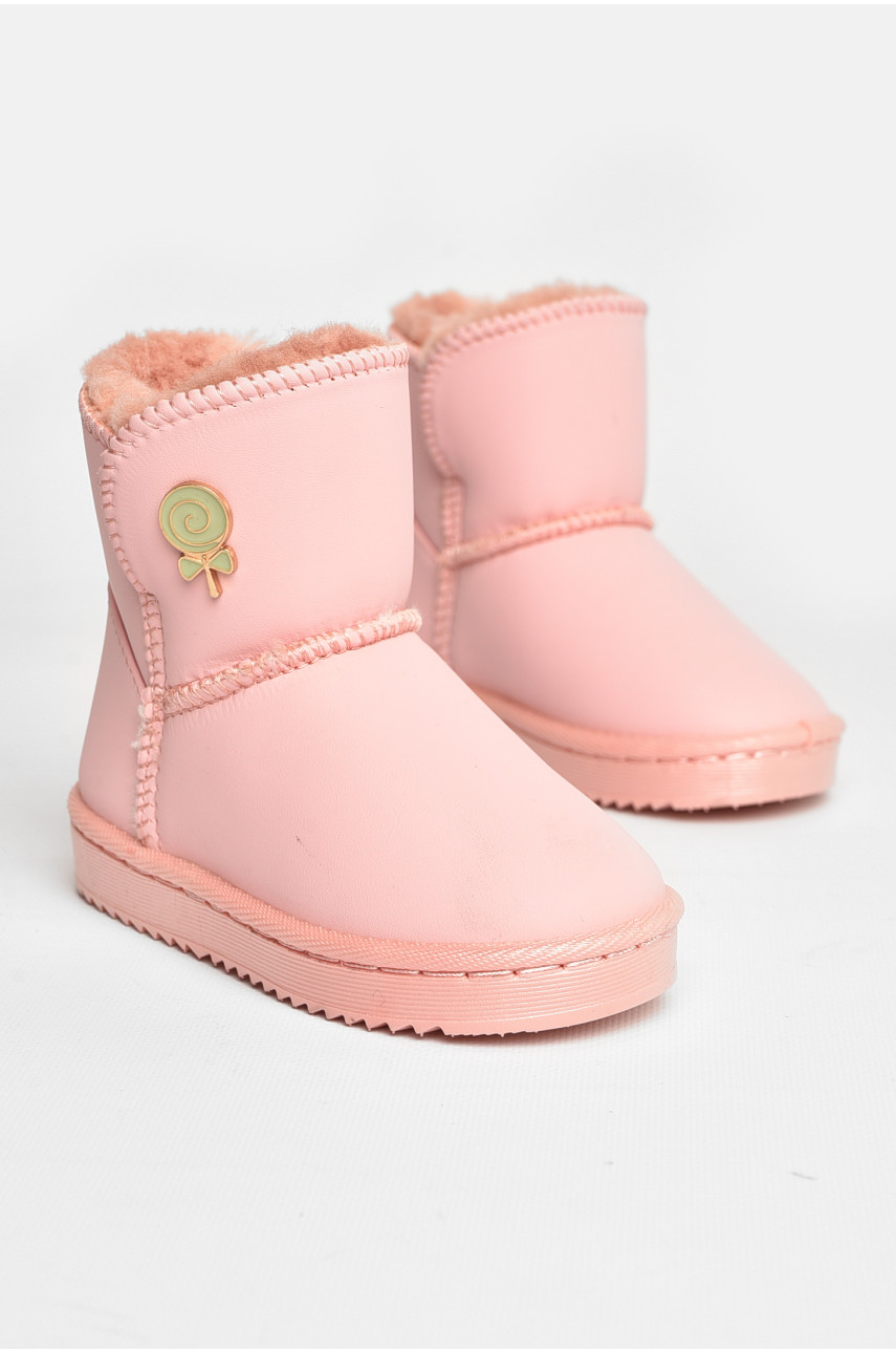 Угги детские для девочки розового цвета А-305 208143
