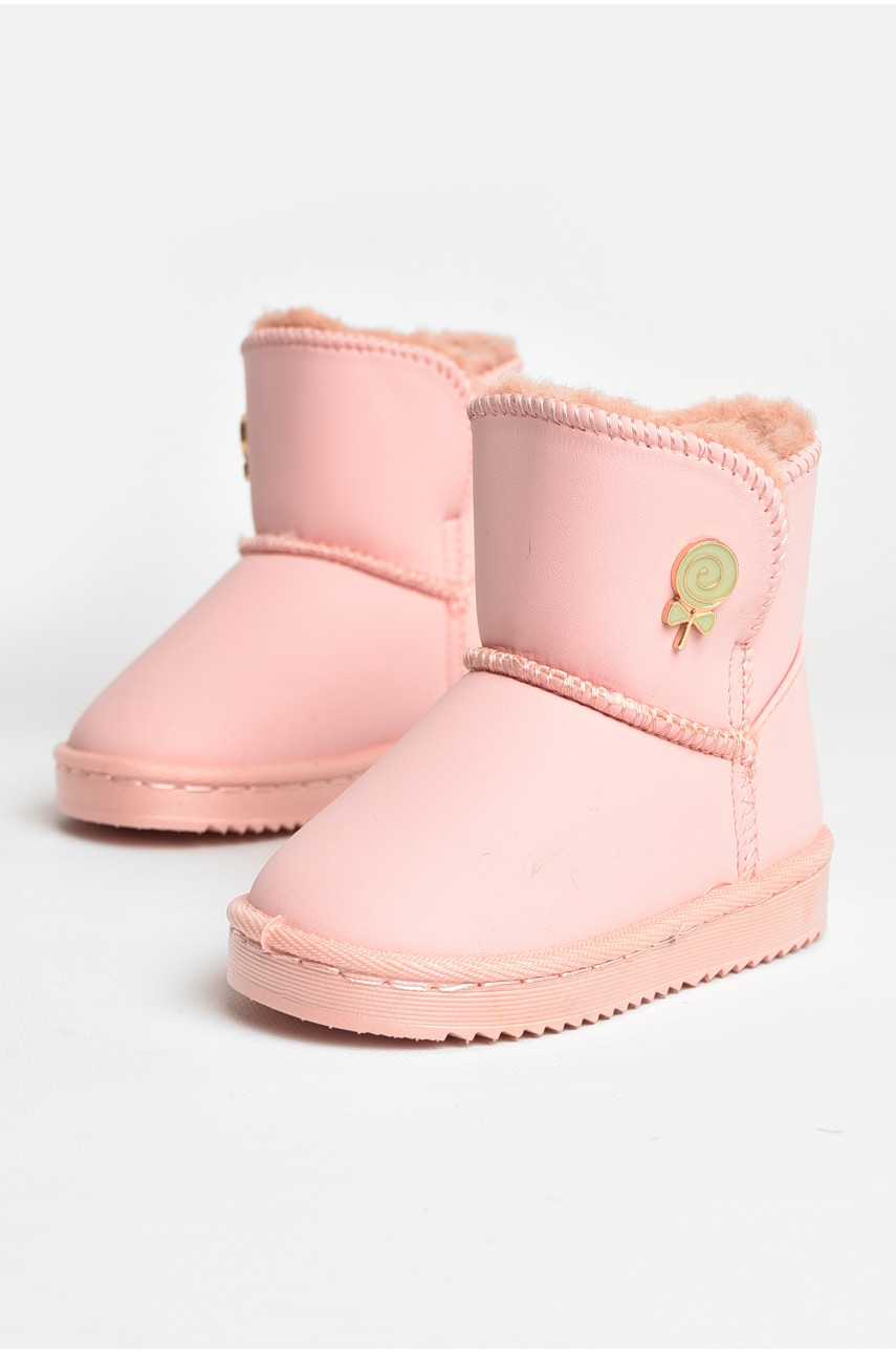 Угги детские для девочки розового цвета А-305 208143