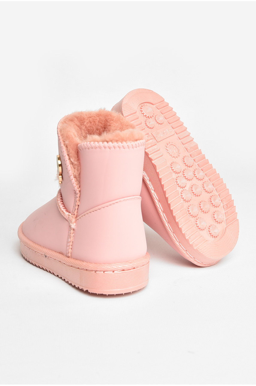 Угги детские для девочки розового цвета А-305 208143
