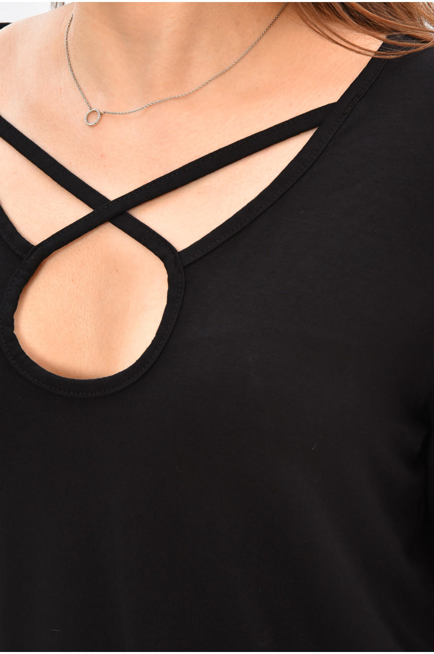 Кофта жіноча однотонна черного цвета 8415 208150