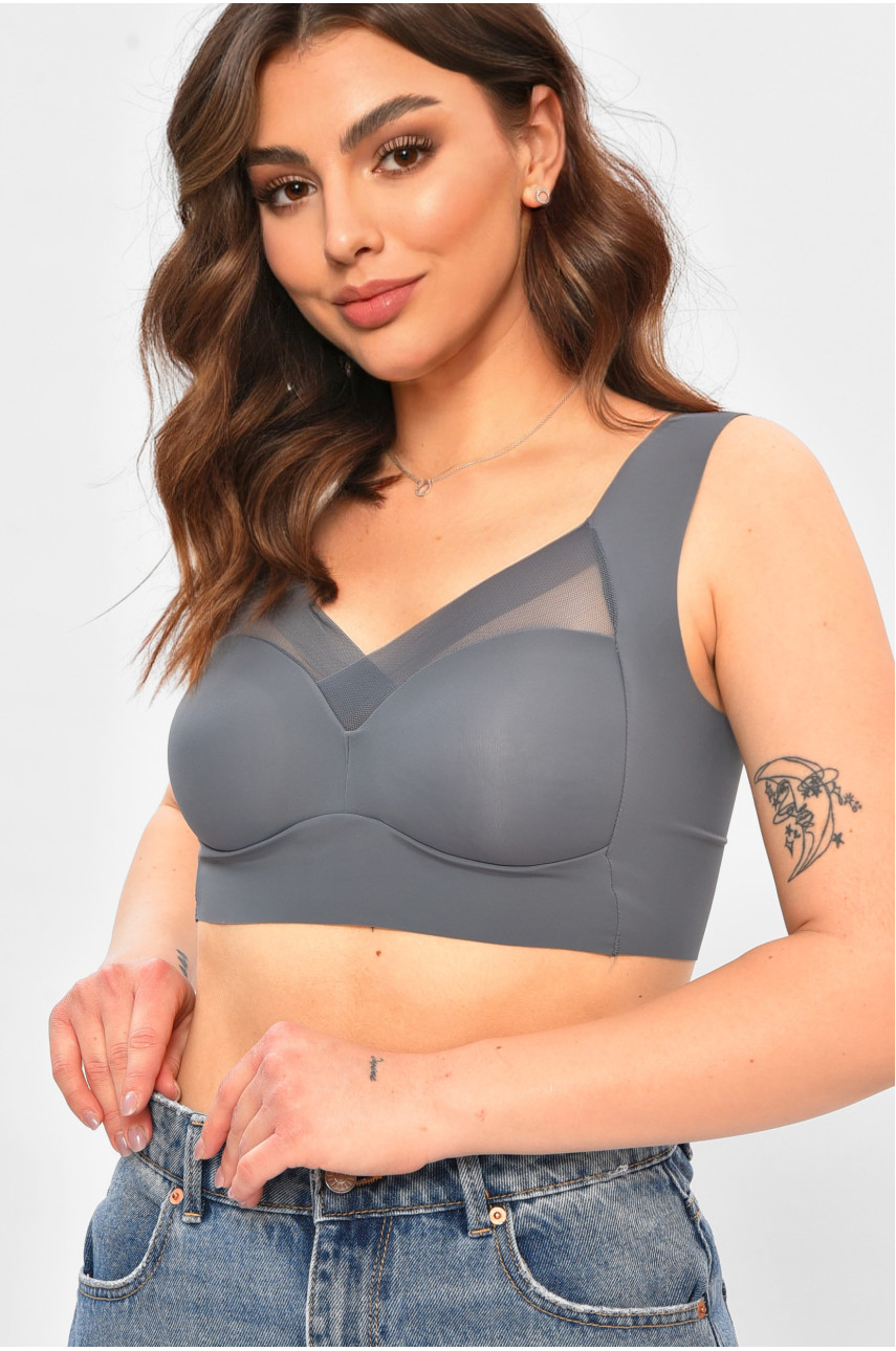 Топ женский серого цвета чашка В 006 208151