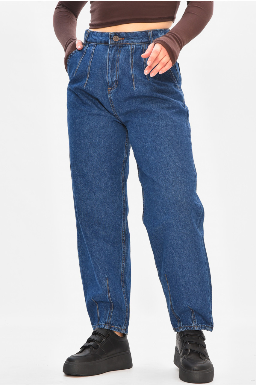 Джинсы женские однотонные синего цвета 052-5 208160