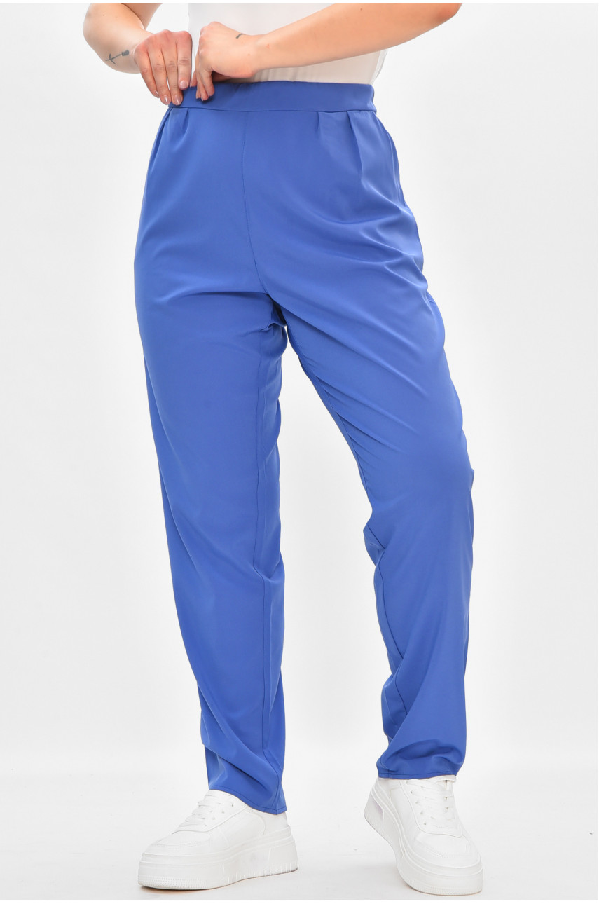 Брюки женские однотонные синего цвета 8144 208169