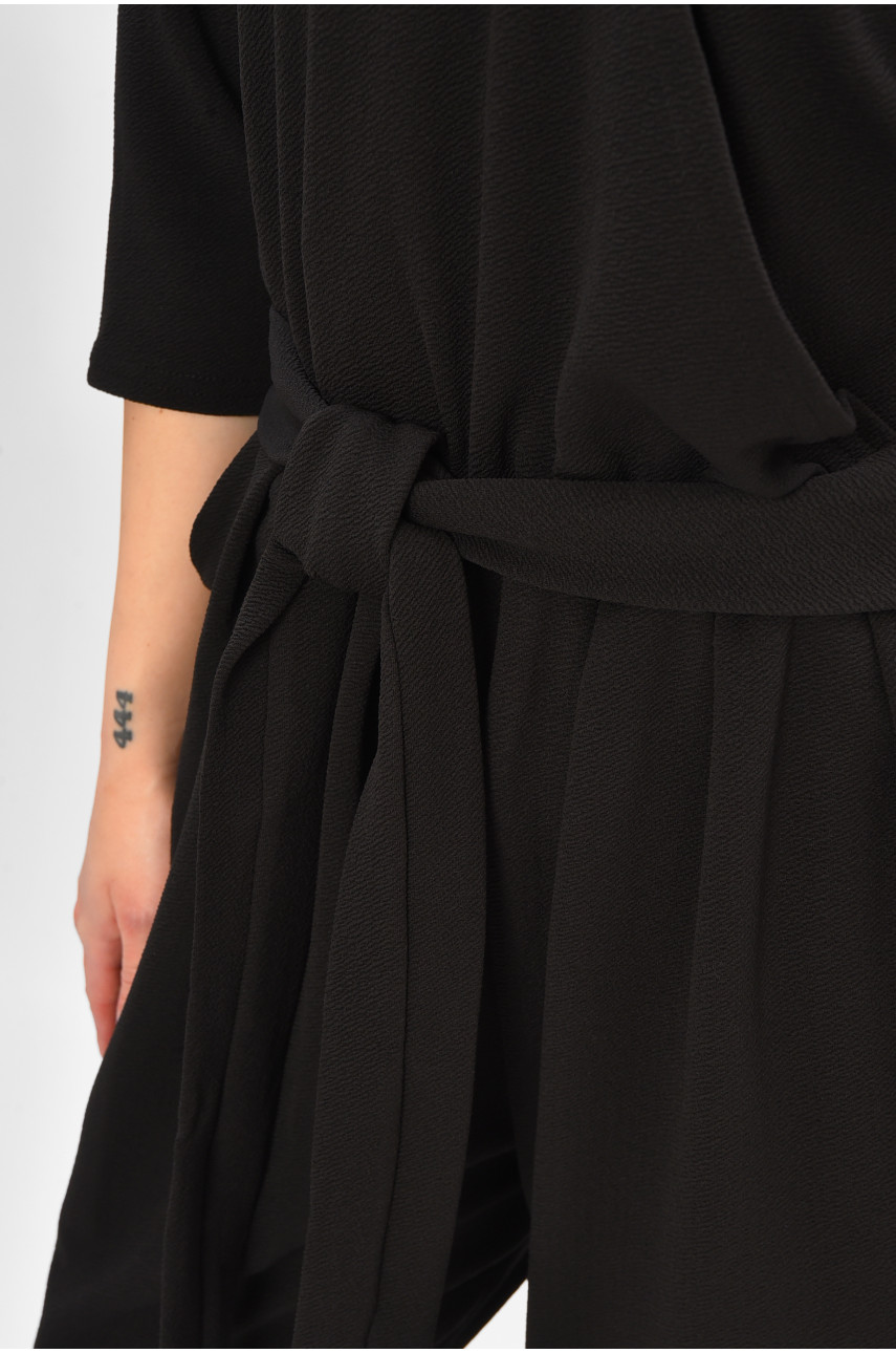 Комбінезон жіночий однотонний чорного кольору 8451 208176