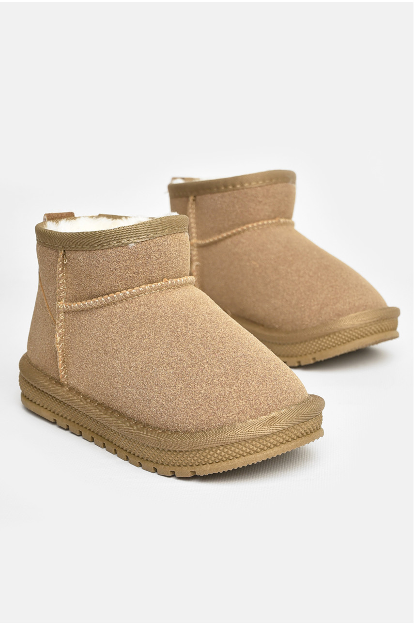 Угги детские искуственная замша бежевого цвета В-315 208177