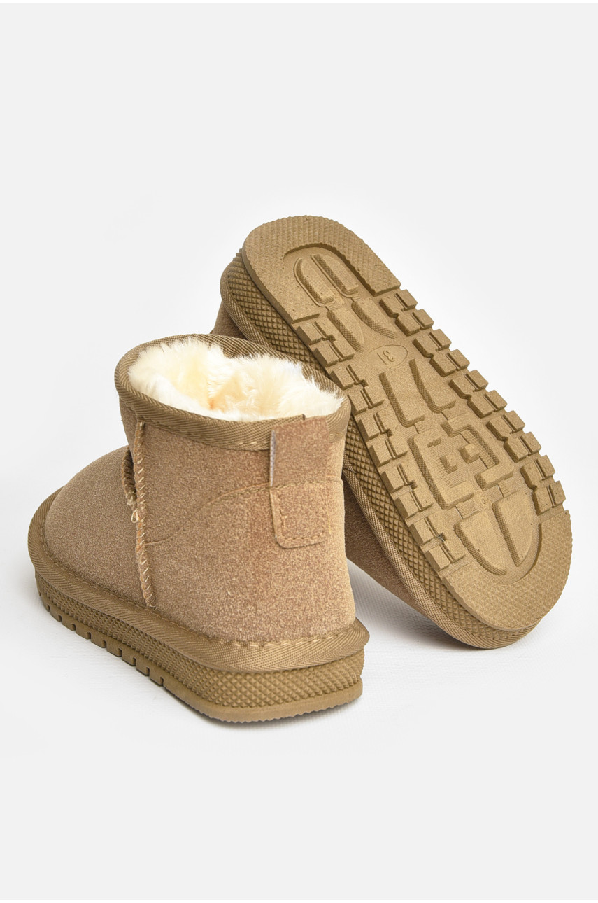 Угги детские искуственная замша бежевого цвета В-315 208177