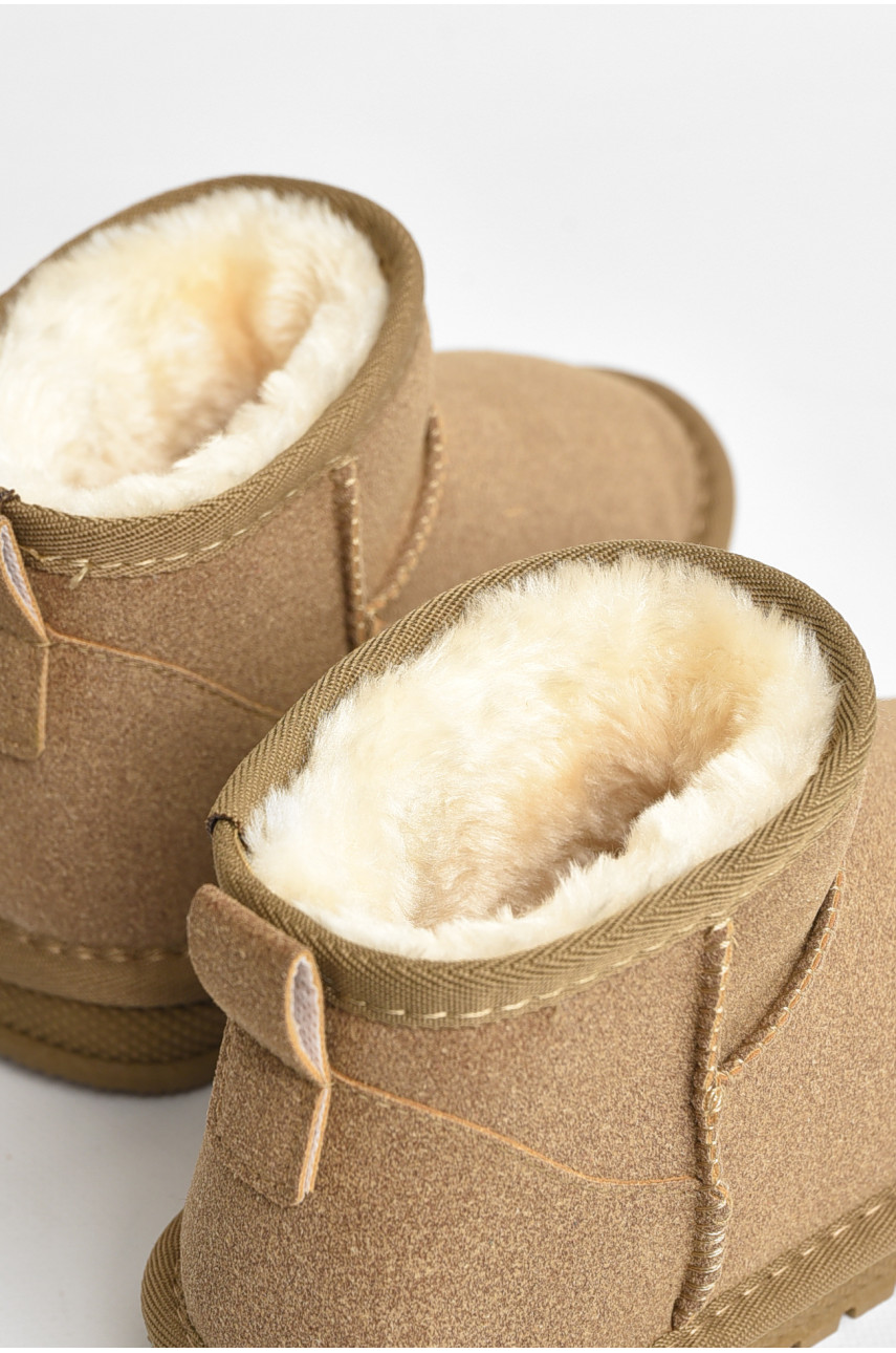 Угги детские искуственная замша бежевого цвета В-315 208177