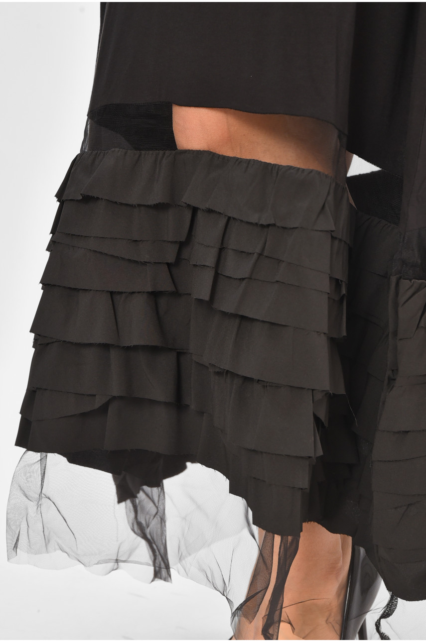 Сукня жіноча однотонна чорного кольору 8238 208180