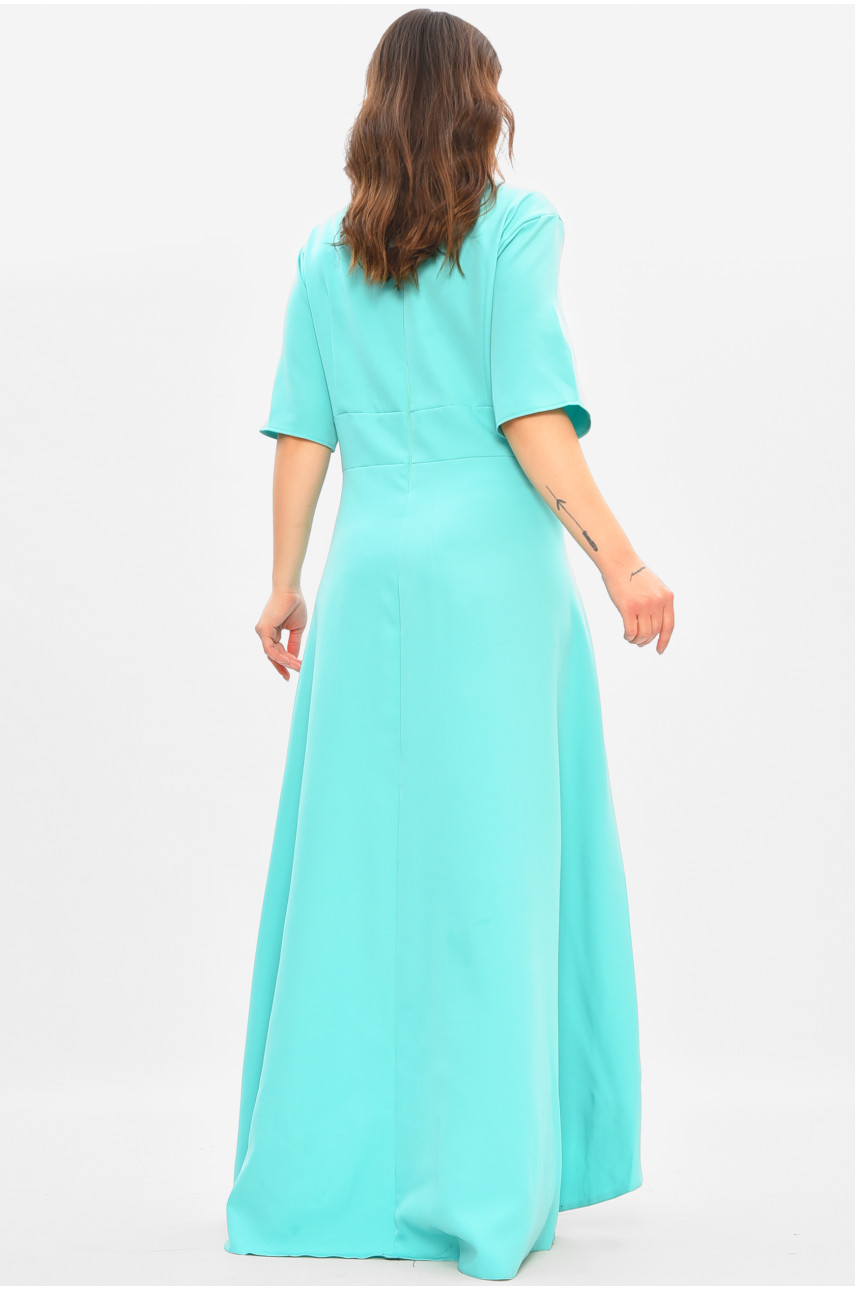 Платье женское однотонное полубатальное мятного цвета 8272 208188
