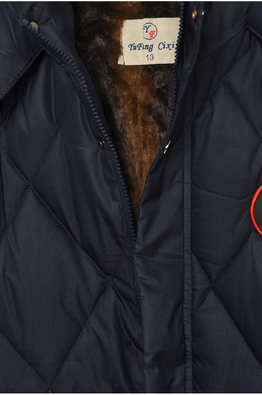 Куртка детская зимняя темно-синего цвета 23-18 208196