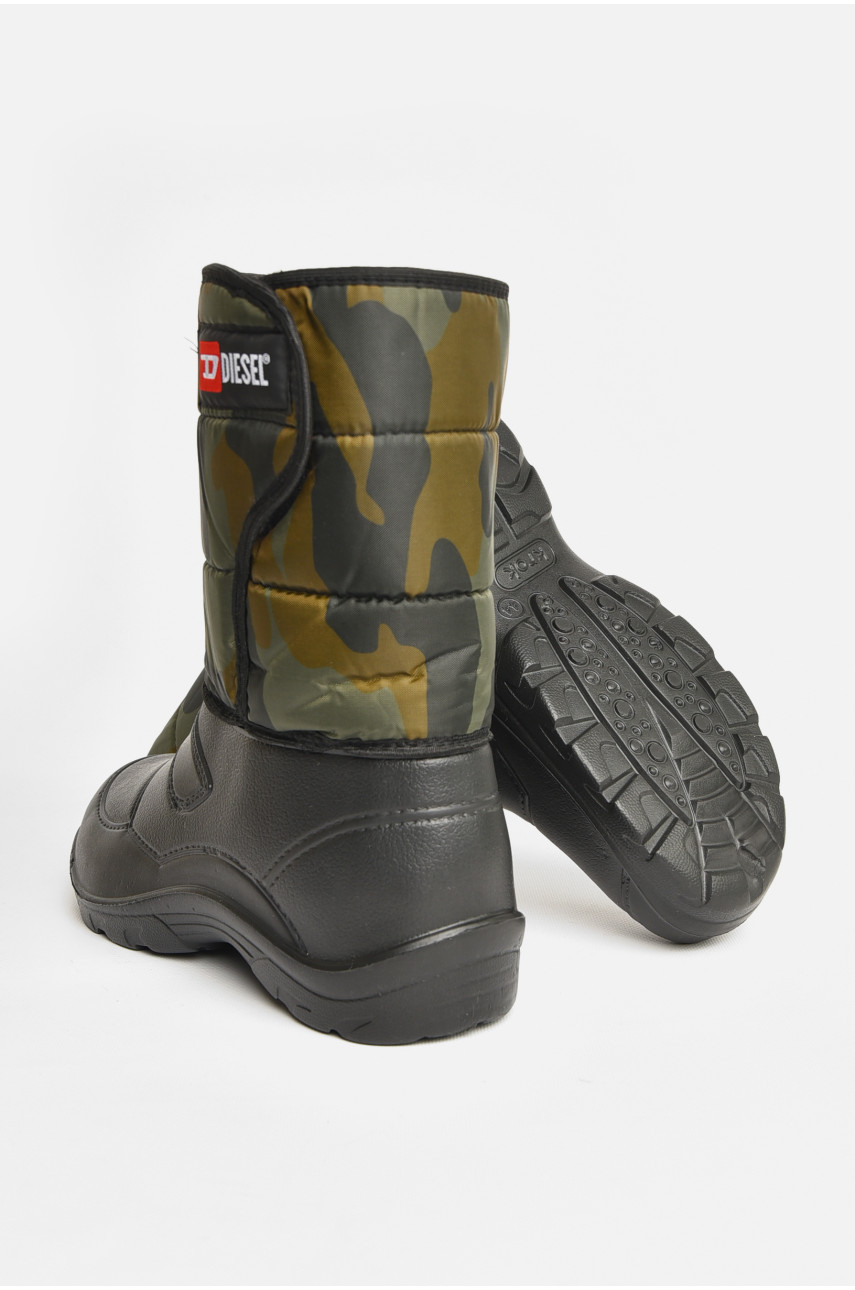 Дутики чоловічі піна на хутрі чорного кольору Б-02 208206