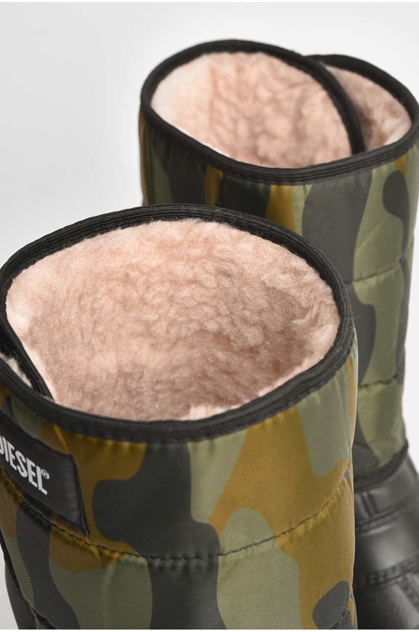 Дутики чоловічі піна на хутрі чорного кольору Б-02 208206