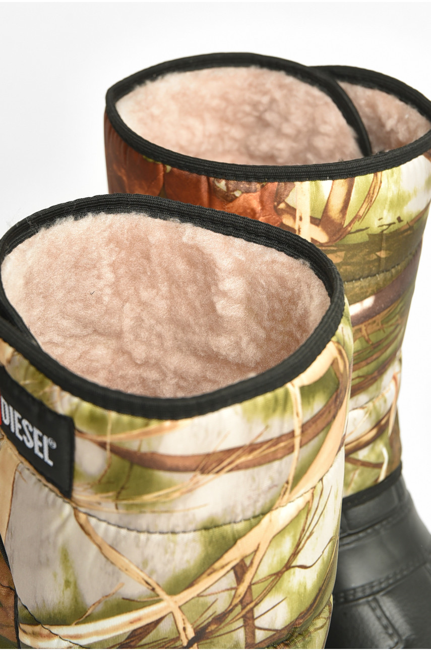 Дутики чоловічі піна на хутрі чорного кольору Б-02 208207