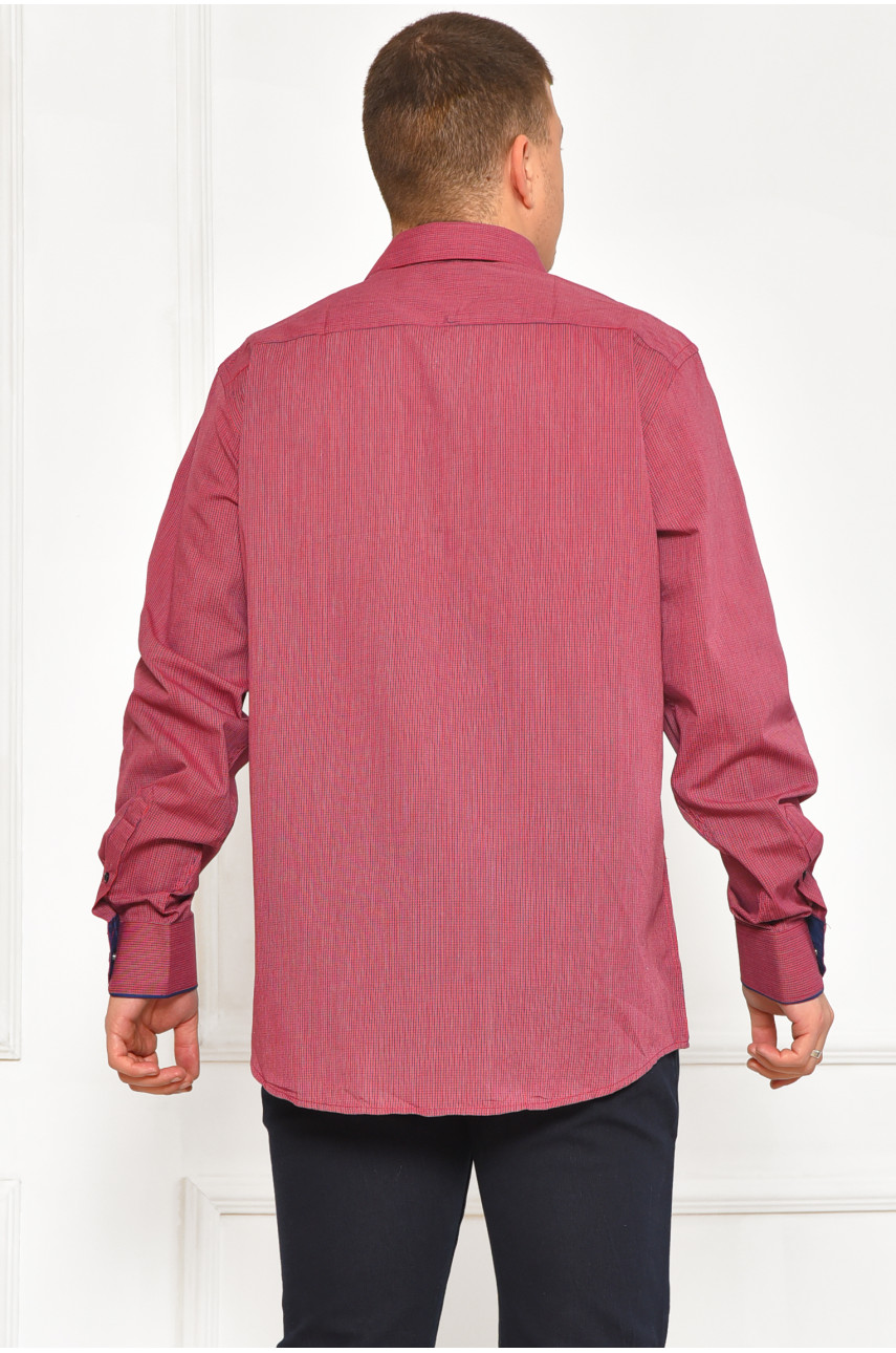 Сорочка чоловіча бордового кольору з принтом SDK7586 208219