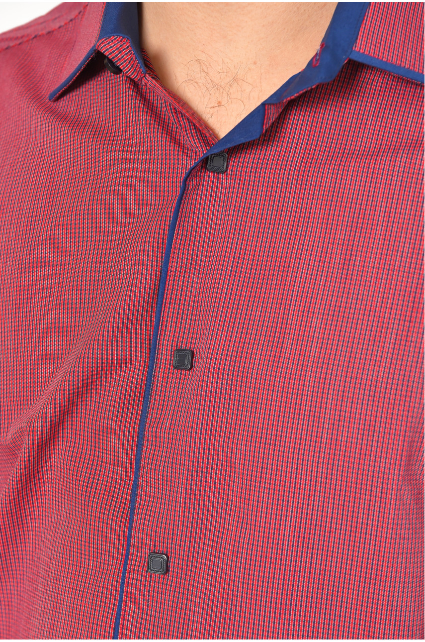 Сорочка чоловіча бордового кольору з принтом SDK7586 208219