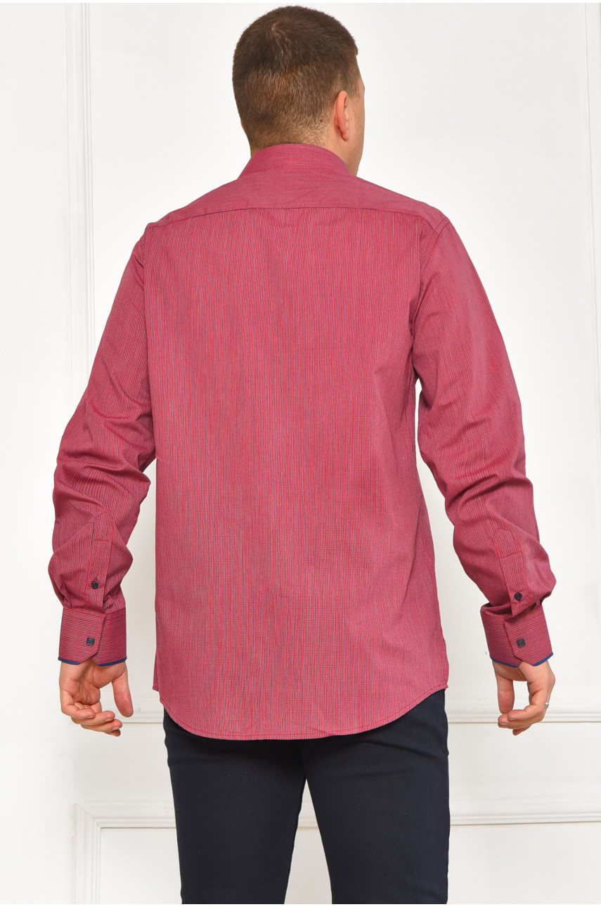 Рубашка мужская бордового цвета с принтом SDK7572 208220