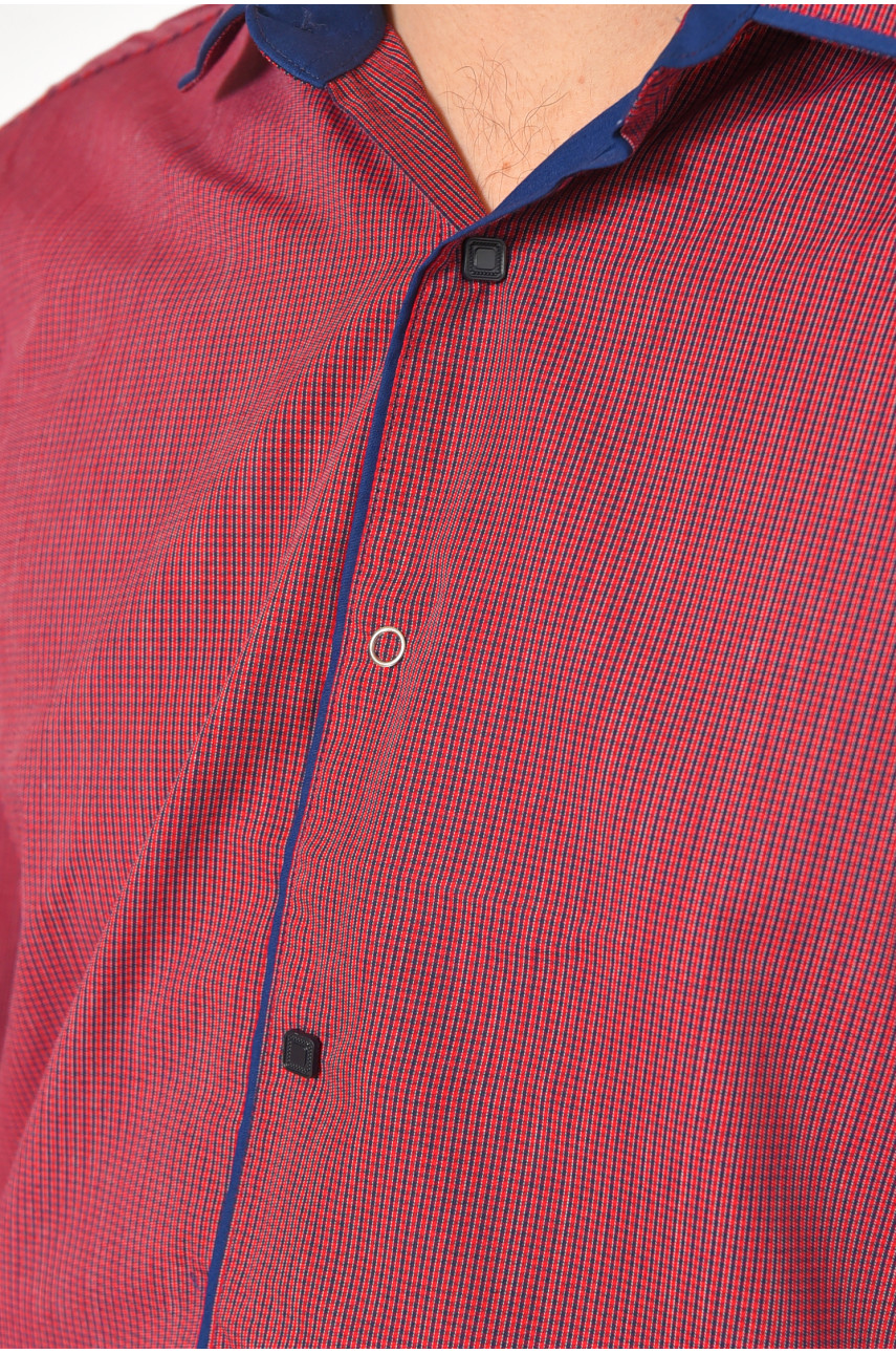 Рубашка мужская бордового цвета с принтом SDK7572 208220