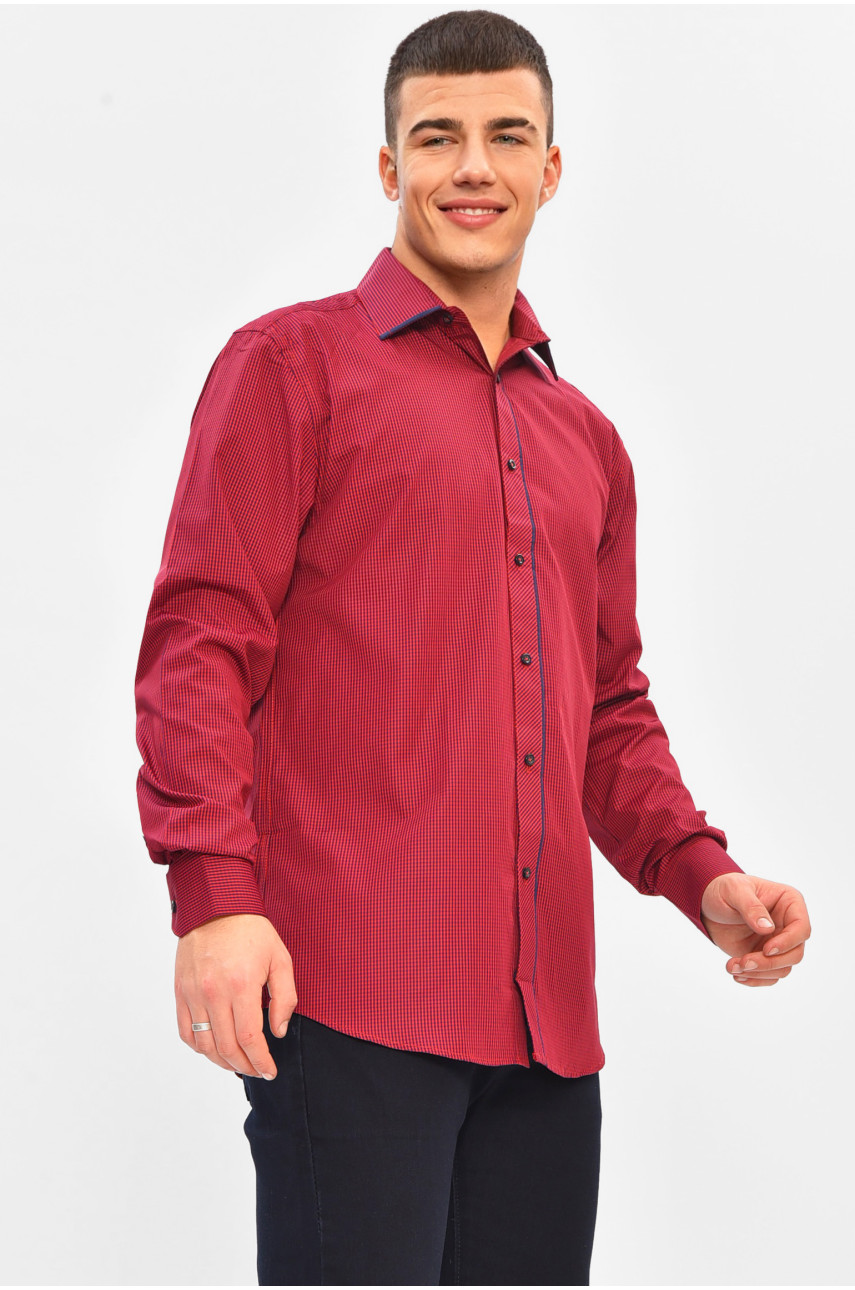 Рубашка мужская красного цвета с принтом SKY2875 208221