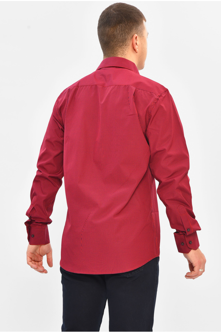 Сорочка чоловіча червоного кольору з принтом SKY2875 208221