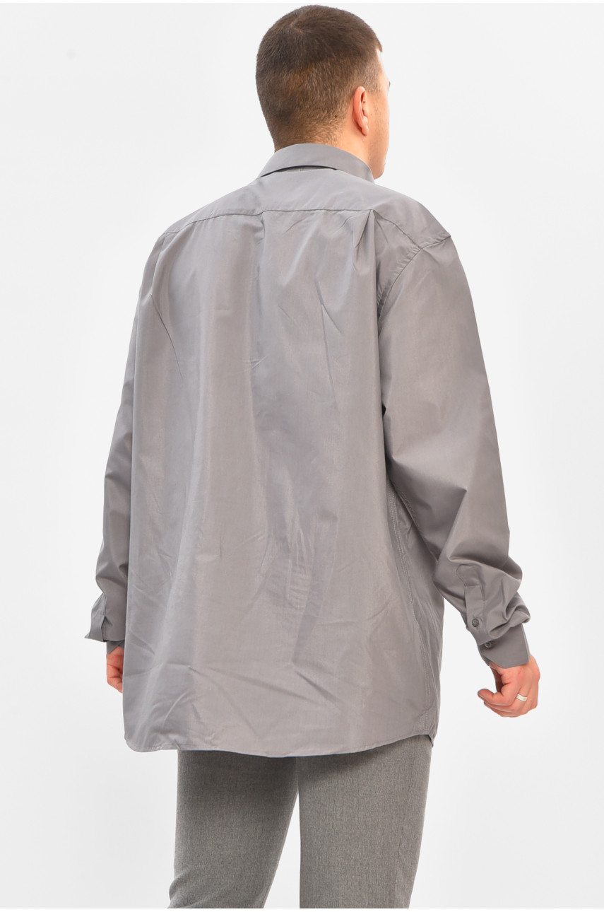 Рубашка мужская однотонная серого цвета SKY2990 208222