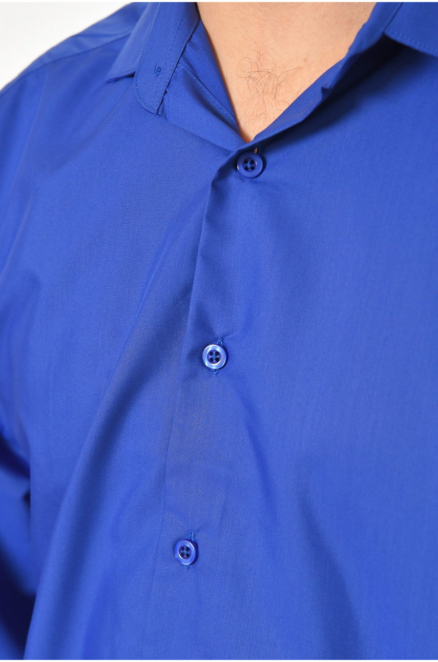 Рубашка мужская однотонная тёмно-синего цвета SDK7114S 208235