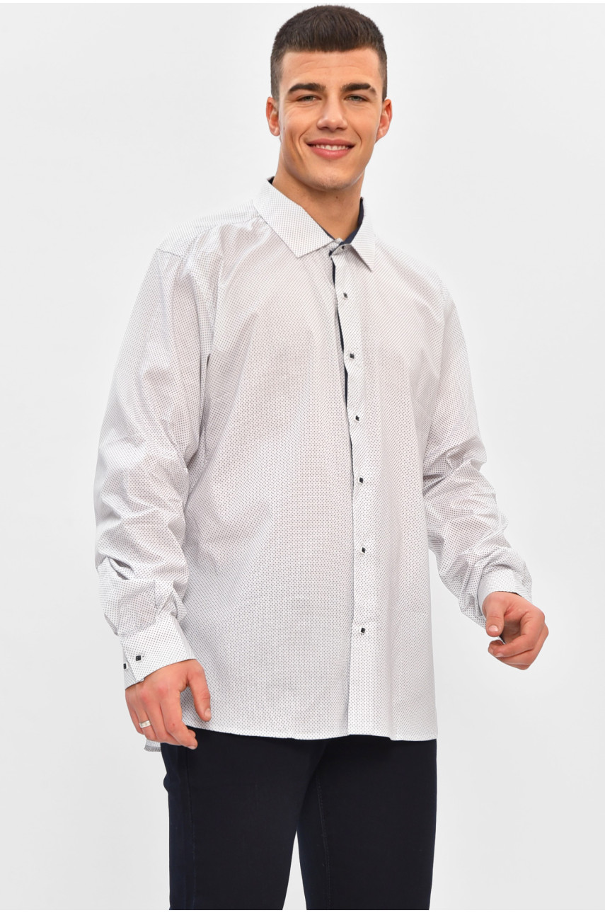 Рубашка мужская белого цвета с принтом SKY1447 208236