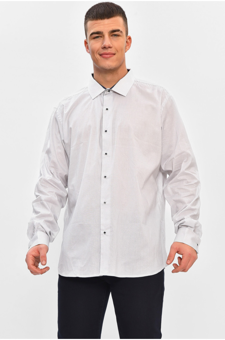 Рубашка мужская белого цвета с принтом SKY1447 208236