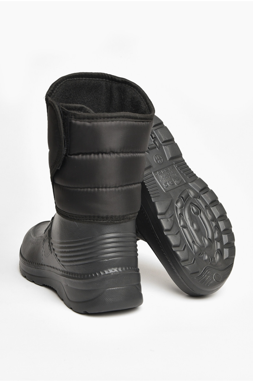 Дутики чоловічі піна на хутрі чорного кольору МДЛ-03 208249