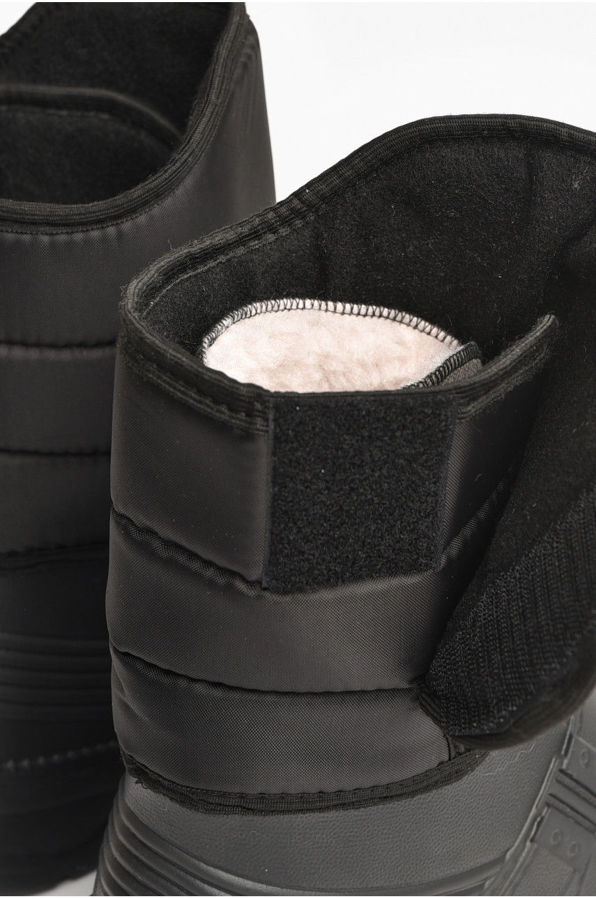 Дутики чоловічі піна на хутрі чорного кольору МДЛ-03 208249