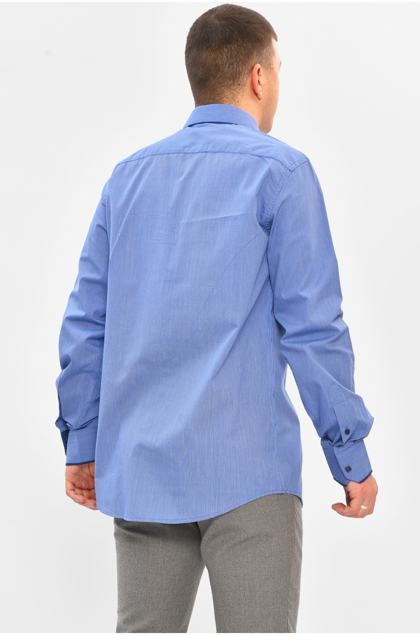 Рубашка мужская синего цвета с принтом SDK7571 208255