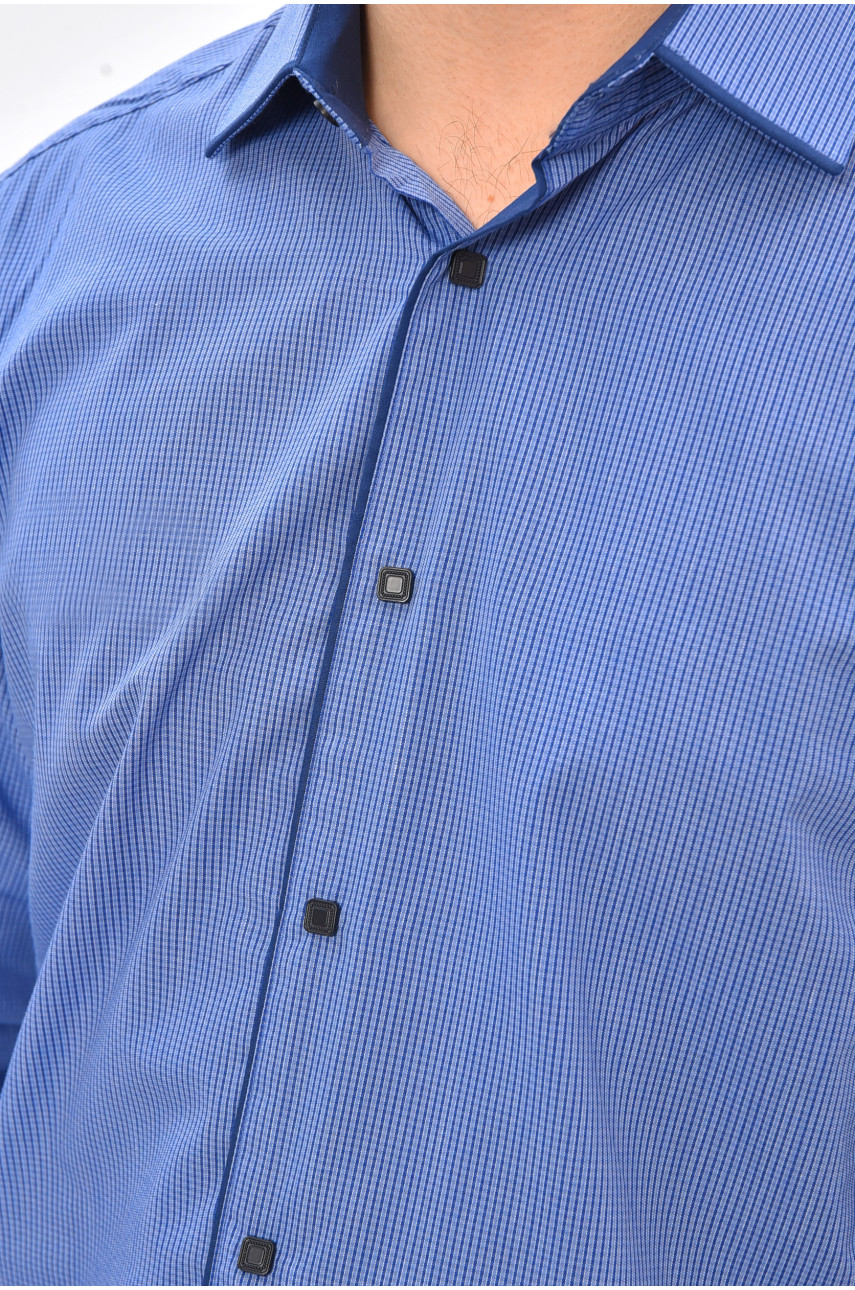 Рубашка мужская синего цвета с принтом SDK7571 208255
