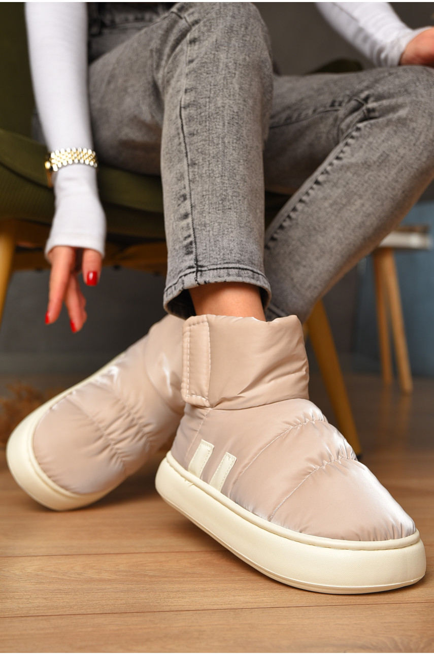 Угги женские на меху светло-бежевого цвета 001-3 208262